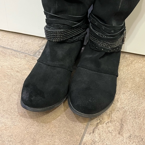 Naughty Monkey suede boots with tassels and sparkle, size 10 - Picture 6 of 12